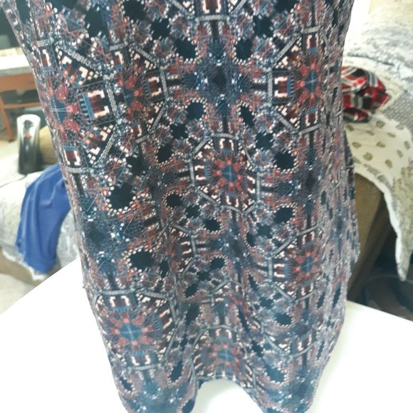 Exc RUFF HEWN GREY LINE SHORT SLEEVED VELVET KNIT TUNIC SZ MED - Picture 3 of 4